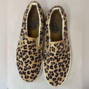 Vans Slip On Leopard Print Shoes Womens 7.5 Classic Animal Print